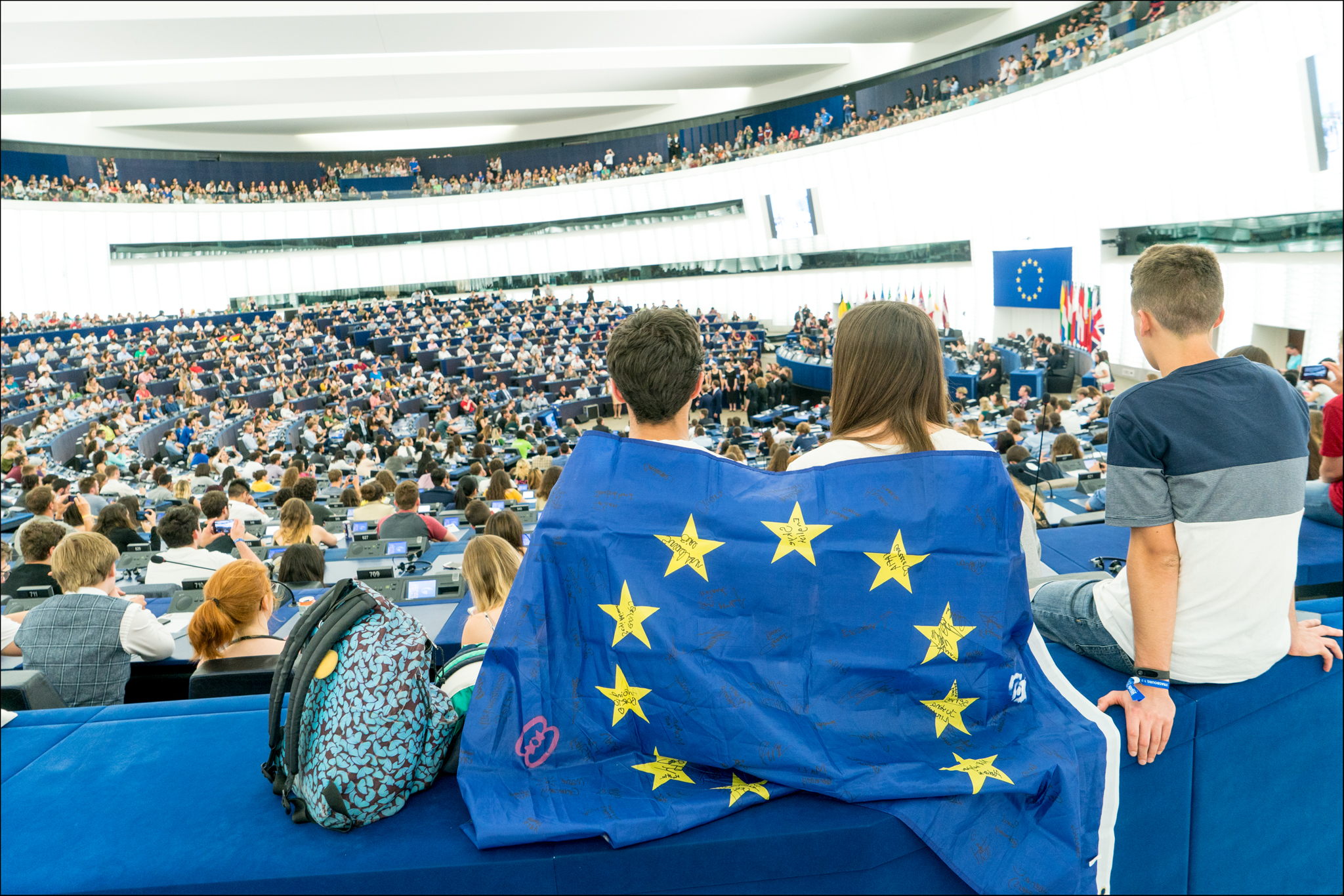 Young people at the European Youth Event 2018 in the European Parliament