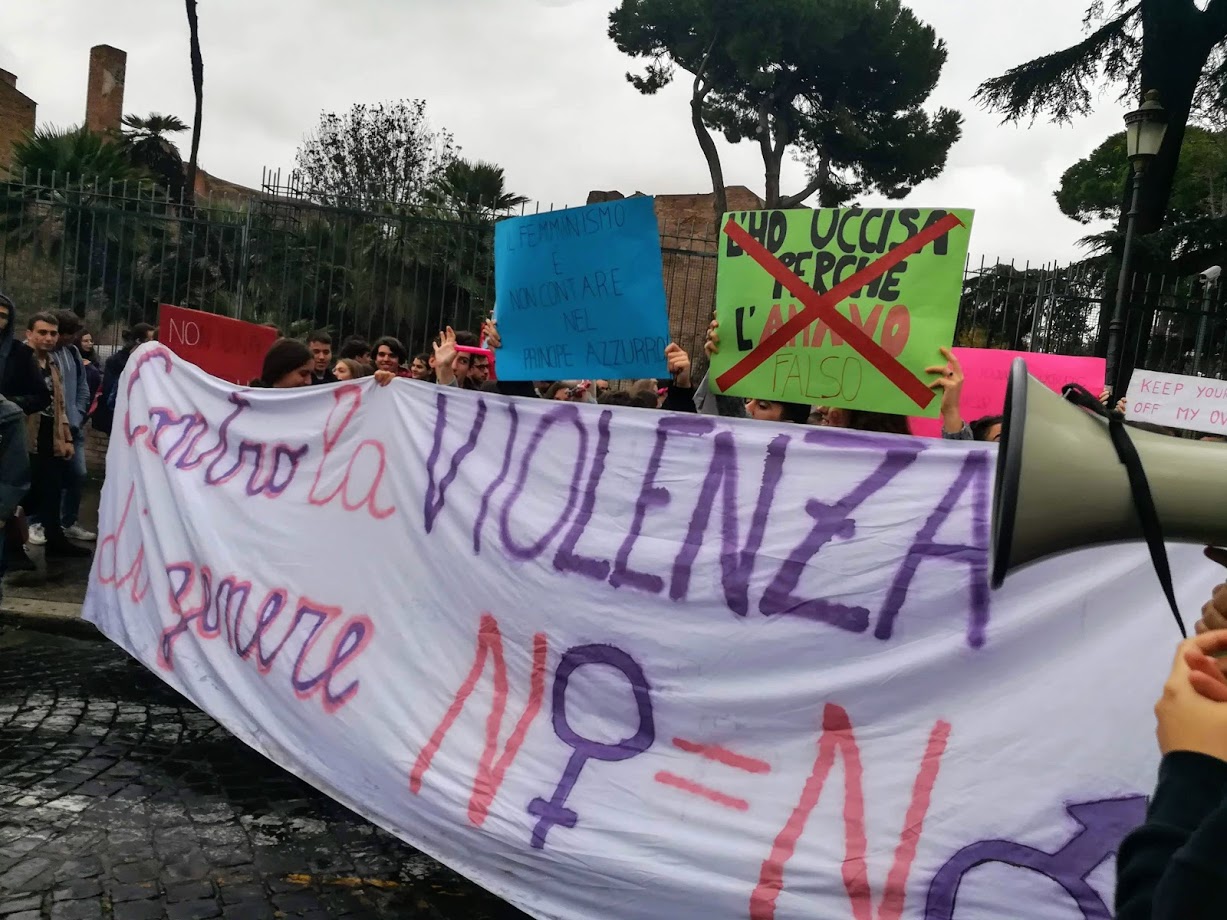 Non Una Di Meno march for the International Day for the Elimination of Violence Against Women